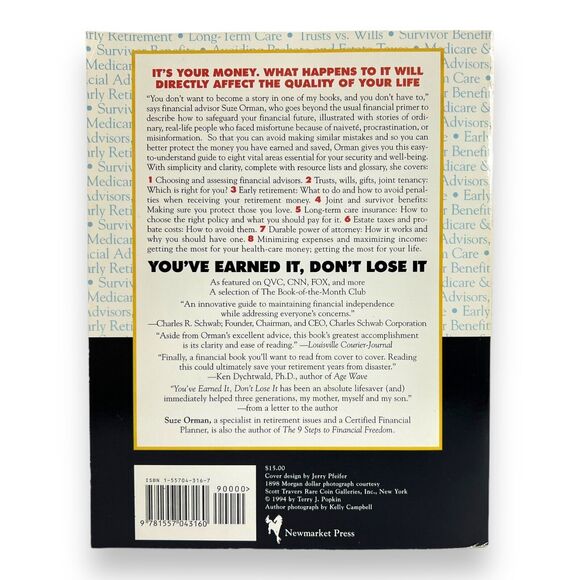 SUZE ORMAN 3-BOOK LOT The Courage to Be Rich, Women & Money, You've Earned It - Picture 9 of 16